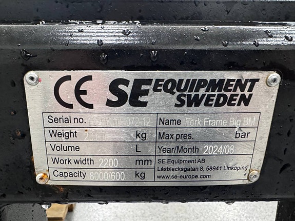 Pallgafflar 8 ton Ställ 2200 mm Gaffel 2400mm 4 of 4