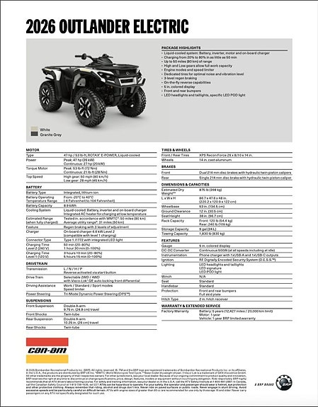 Can-Am NYHET! Outlander Electric. Finns att provköra! 2 of 8