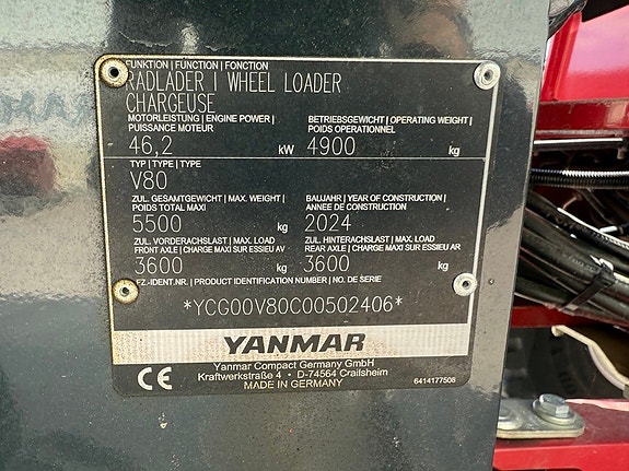 Yanmar V80-5 / 5tons lastmaskin / 36km 10 of 10
