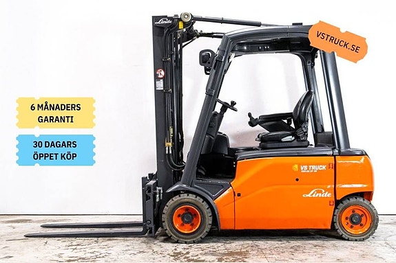 Linde E20, containergående motviktstruck med bra batteri