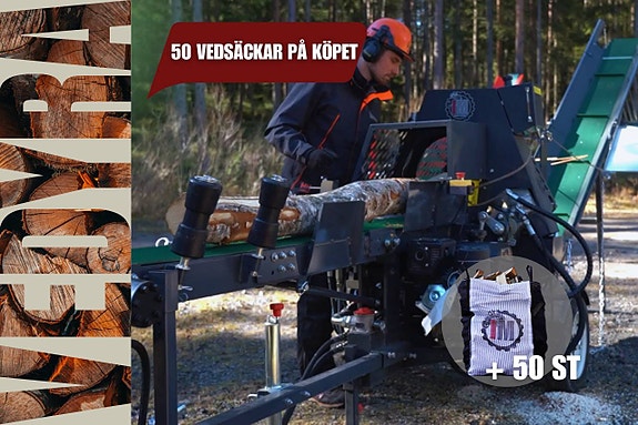 IM VEDMASKIN HELHYD 7T, 12T OCH 20T! + VEDSÄCKAR PÅ KÖPET