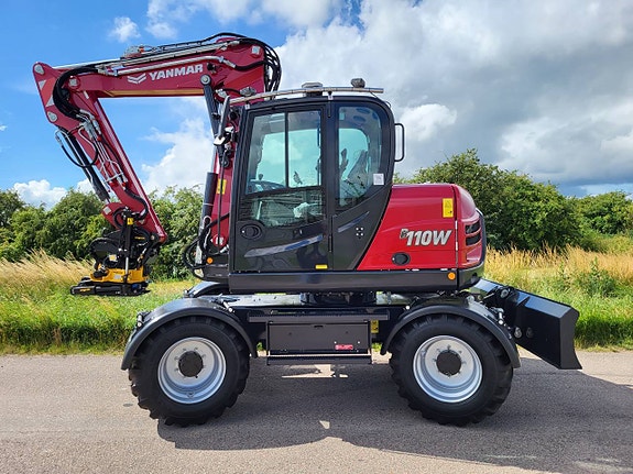 Yanmar B110W / 11-12ton hjulgrävmaskin / 36km / 4-hjulsstyrd