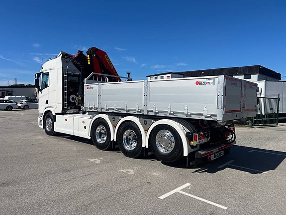 Scania R500 Tridem 26T Hiab Lastväxlare & Kranflak Palfinger 3 of 12