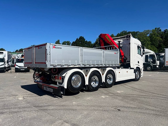 Scania R500 Tridem 26T Hiab Lastväxlare & Kranflak Palfinger 7 of 12