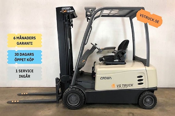 Crown SCF 6060, motviktstruck i nyskick,207h, sidoföring