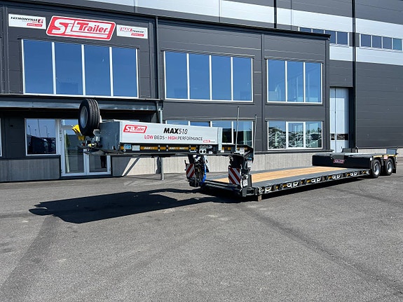 MAX 510 2-axlad - tvångsstyrd , Låglastare , Maskintrailer