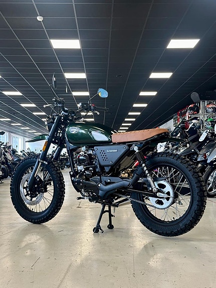 Viarelli Scrambler 50,British Racing Green, omgående lev! 3 of 5