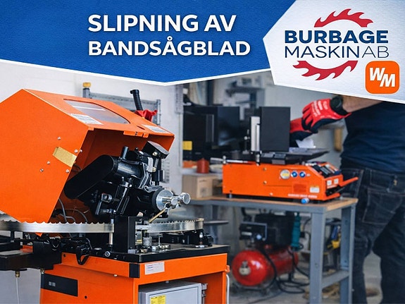 Slipning av bandsågblad till sågverk