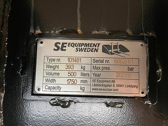 SE Equipment  S60 Dikesskopa 500L 1750 / 300mm 6 of 7