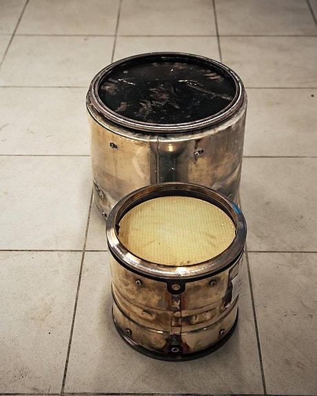 Tvättade Scania Partikelfilter