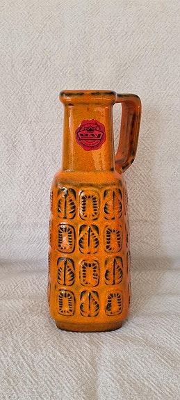 BAY Vintage West Germany keramik fat lava vas kanna 250-25