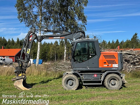 Atlas 140W blue hjulgrävare - LÅGA TIMMAR / BESIKTAD