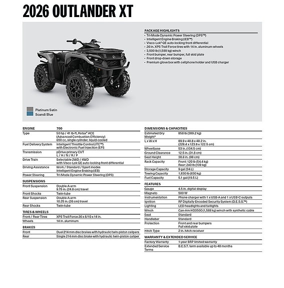 Can-Am Outlander XT 700 *NYHET* 2 of 2