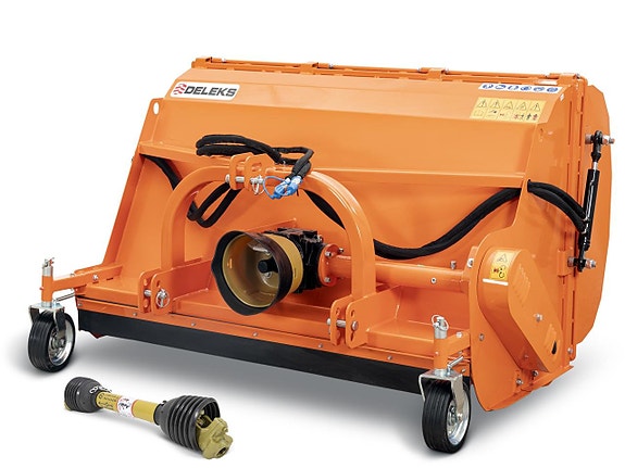 Slagklippar med upsamlare för idrottsplatser eller druvfält