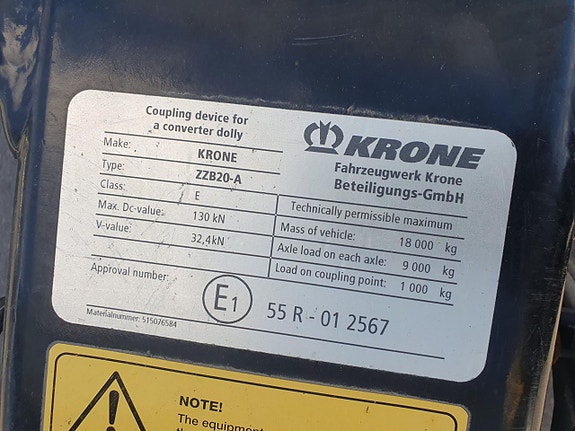 Krone Krone Dolly 18 ton 3 of 3