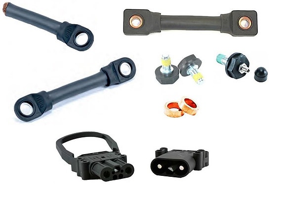 Tillbehör och reservdelar till truckbatteri.