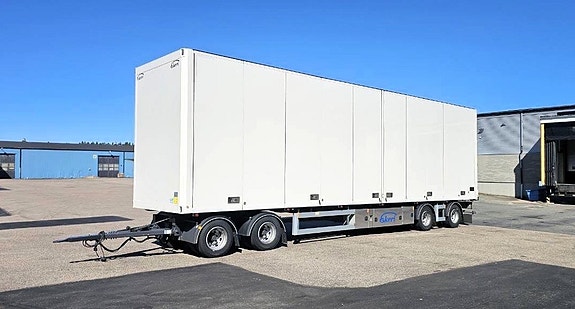 Ekeri 4-axlat skåpsläp dubbla lastplan