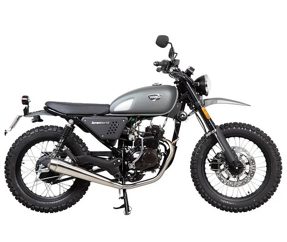 Moped Viarelli Scrambler Klass 1 Mattgrå i Butik 5 of 8