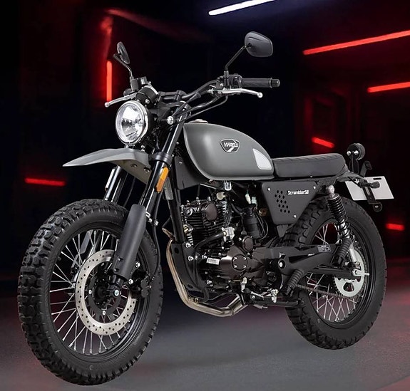 Moped Viarelli Scrambler Klass 1 Mattgrå i Butik