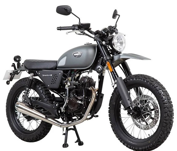 Moped Viarelli Scrambler Klass 1 Mattgrå i Butik 2 of 8