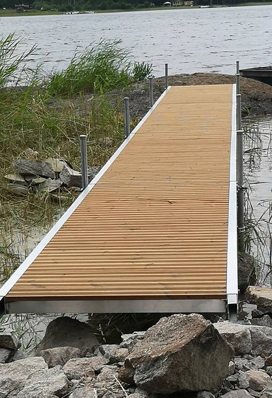 Fast/Portabel Lättviktsbrygga- Aluminium/ Thermowood 10 of 12