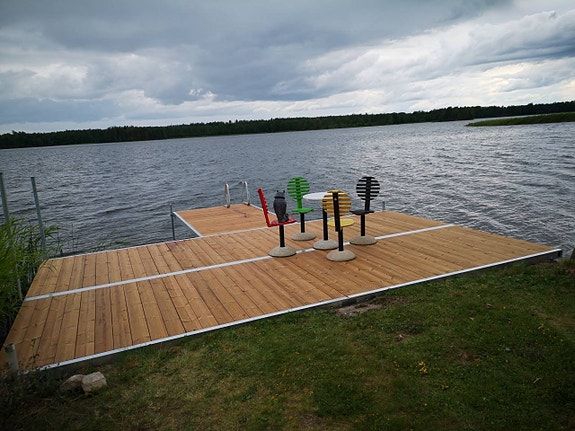 Fast/Portabel Lättviktsbrygga- Aluminium/ Thermowood 9 of 12