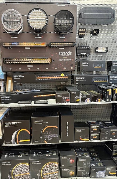 Utförsäljning av strands belysning, skyltexemplar