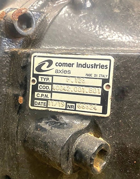 Drivaxel COMER F128 inkl växellåda - rep-objekt