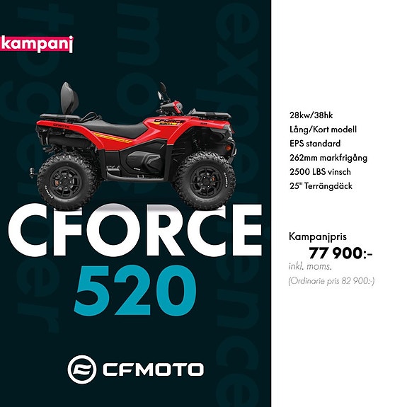 CFMOTO C FORCE 520 EPS LÅNG TRAKTOR A & B O.M.G LEV SUPERPRIS BLACK-26 11 of 20