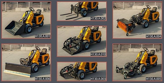 Minilastare H130, trehjulsdrift, automatisk fram- och back 12 of 12
