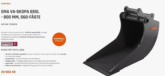 Ema Kampanj EMA VA-Skopa 650 Liter 800mm S60