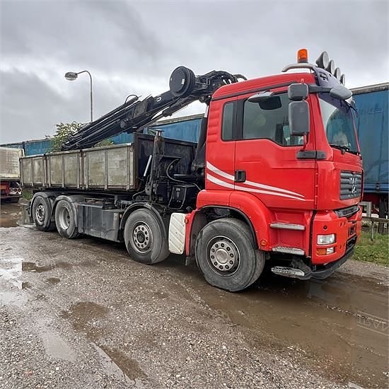 MAN TGA 8x4 Hydrodrive - Med HIAB kran / With HIAB crane  -