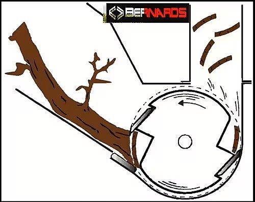 Flismaskin Bernards RCG11 med 15hk bensinmotor. Elstart. 3 of 3