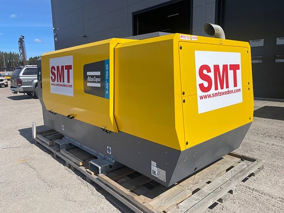 Atlas Copco X-AIR 750-25, 25 bars kompressor utan hjulaxlar.