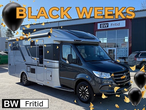 Adria CORAL SUPREME MB 670 SL Black Weeks-Solcell&Litium ingår