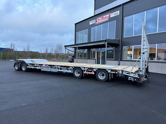 Maskinsläp Müller Mitteltal 38t 4-axl, p-light hydr. ramper 3 of 5