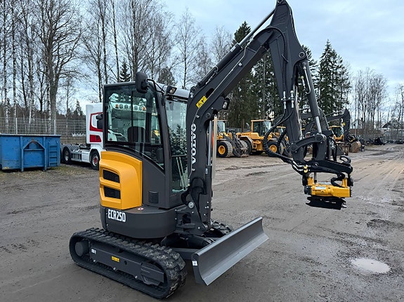 Ny Minigrävare Volvo ECR25D engcon ec204 rotortilt skopor 2 of 7