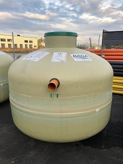 Baga slamavskiljare 3m3  - 1 hushåll