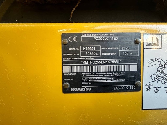 Komatsu PC 290 LC-11 6 of 7