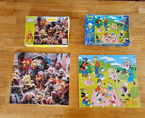 Pussel 125 bitar träpussel Fragglarna Kalle Retro Vintage