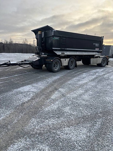 30 tons dumperkärra med låsbar vändkrans och skjutbar axel