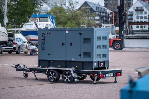 110 kVA - Nytt elverk på trailer för omgående leverans