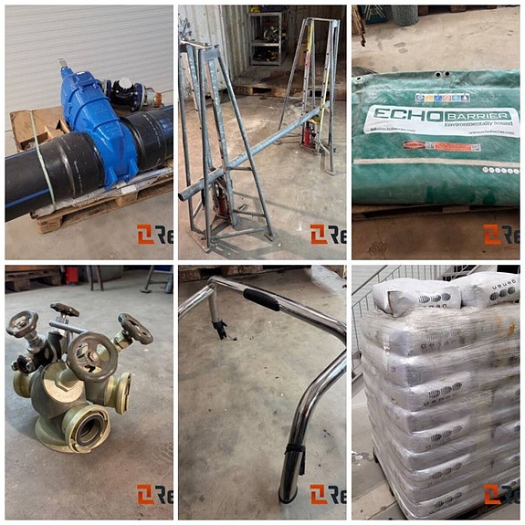 Vattenventil, gafflar, fördelare, kabelbockar, med mera