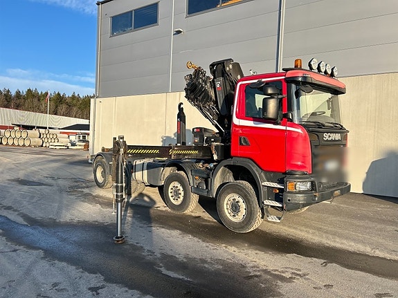 Kranväxlare SCANIA G450 CB 8X8 EHZ med HIAB 288 E-6 Kran