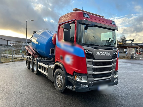 Betongbil SCANIA R410B 8x4 Betongbil med Lastväxlare CNG Gas