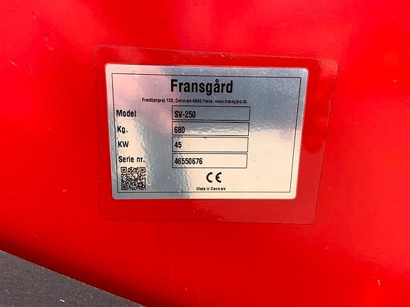 Fransgård SV 250 strängluftare, nyskick 6 of 6