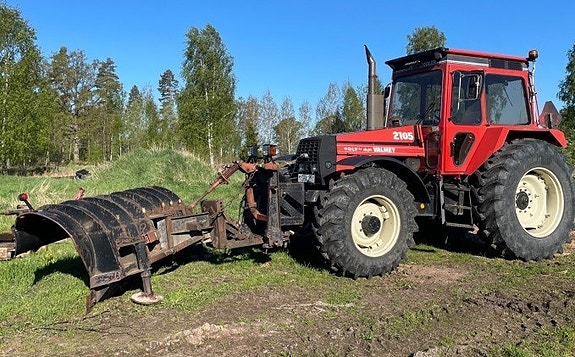 3,3m Diagonalplog + sidoplog med fäste för traktor