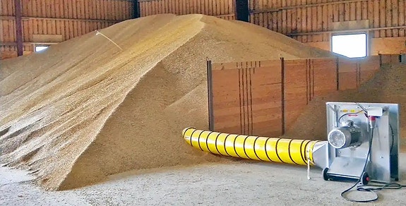 Fläktar och ventilation för spannmålslagring