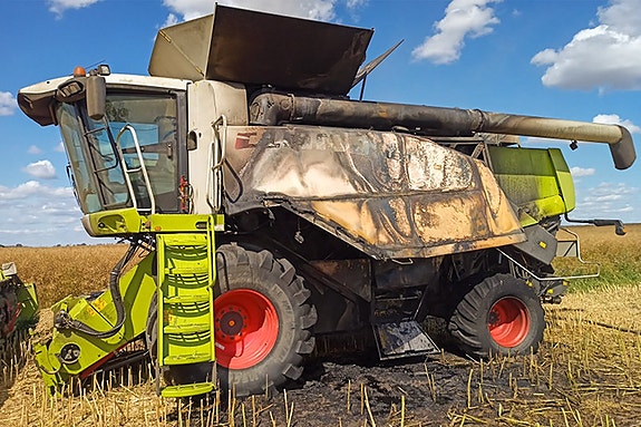 KÖPES – Brandskadade och krockskadade maskiner