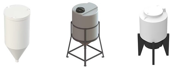 Tankar med konisk botten.